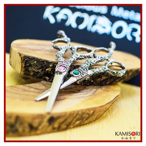 Ciseaux de coiffeur Kamisori Jade