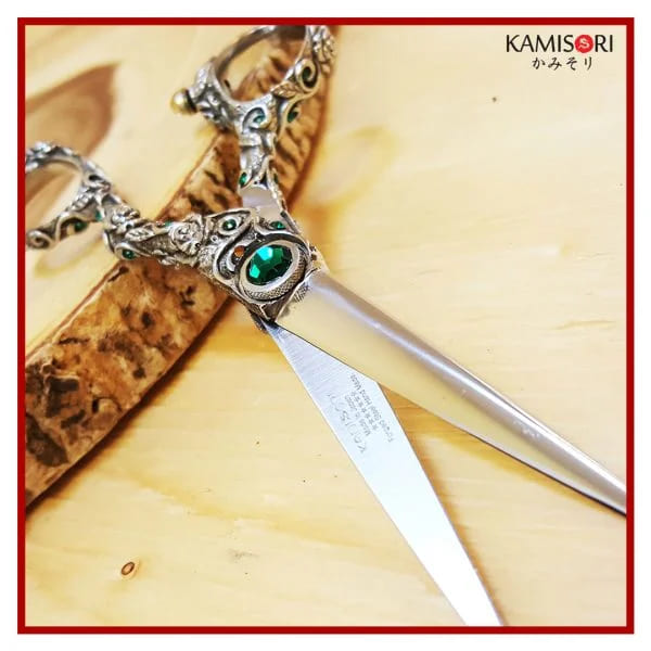 Ciseaux de coiffeur Kamisori Jade